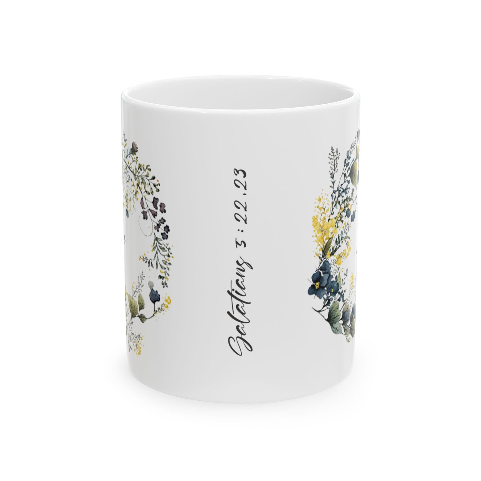 Blue Flower Love Mug (PAN Print) - Image 2