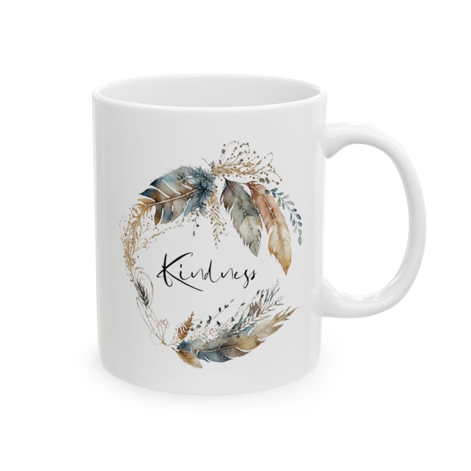 Blue Feather Kindness Mug (GAB Print) - Image 4