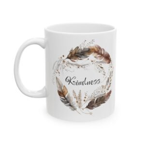 Brown Feather Kindness Mug (Fes Print)