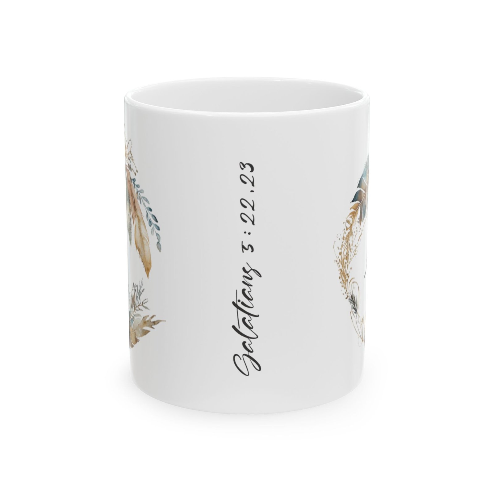 Blue Feather Love Mug (PAN Print) - Image 2